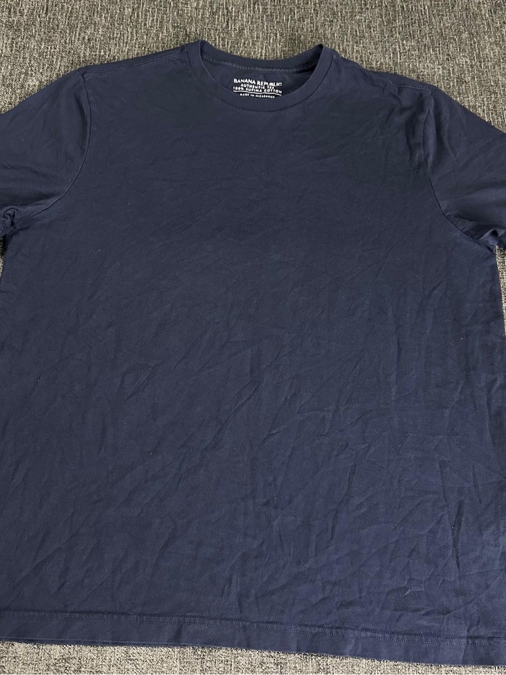 Banana Republic Luxe Touch Tee Men XL Black 100% Cotton Crew Neck T-Shirt Basic